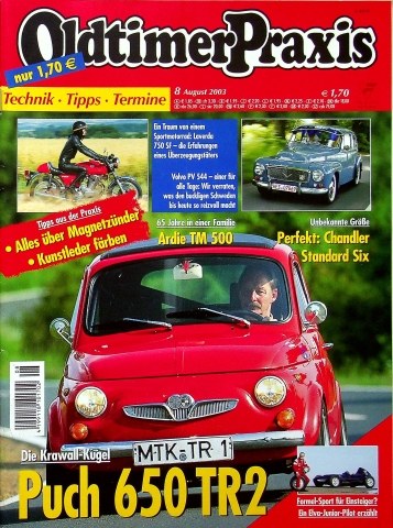 Deckblatt Oldtimer Praxis (08/2003)